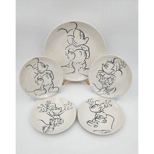 5 Disney Mickey & Co Gibson Overseas GABBAY Minnie Mouse & Mickey plate set